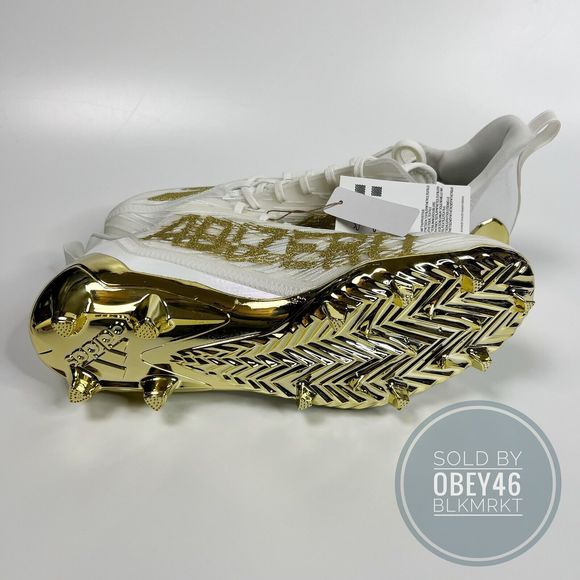 Adidas Adizero  \'White Gold Metallic\' Football Cleats GX5122 New